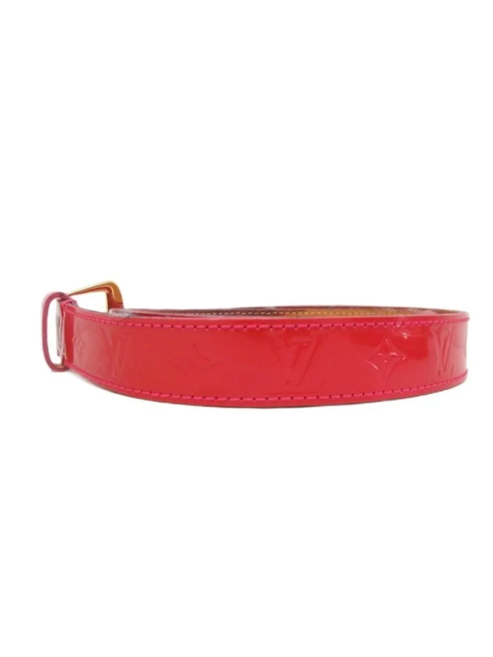 Louis Vuitton Ceinture Vernis Monogram Belt Logo Eyelet All Over Pattern 32 80